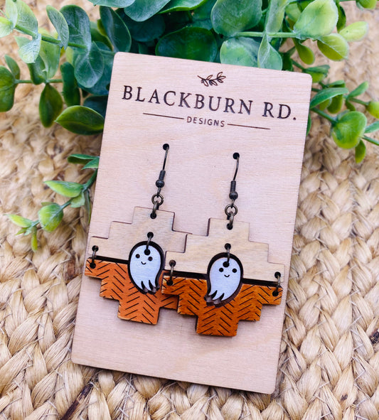 Boho Aztec Ghost Dangles