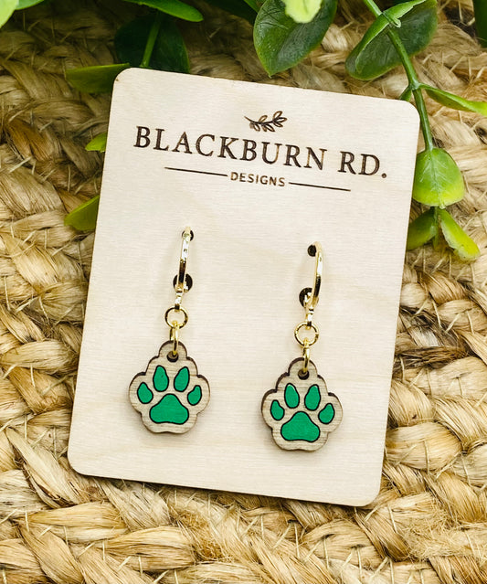 Paw Print Huggie Dangle
