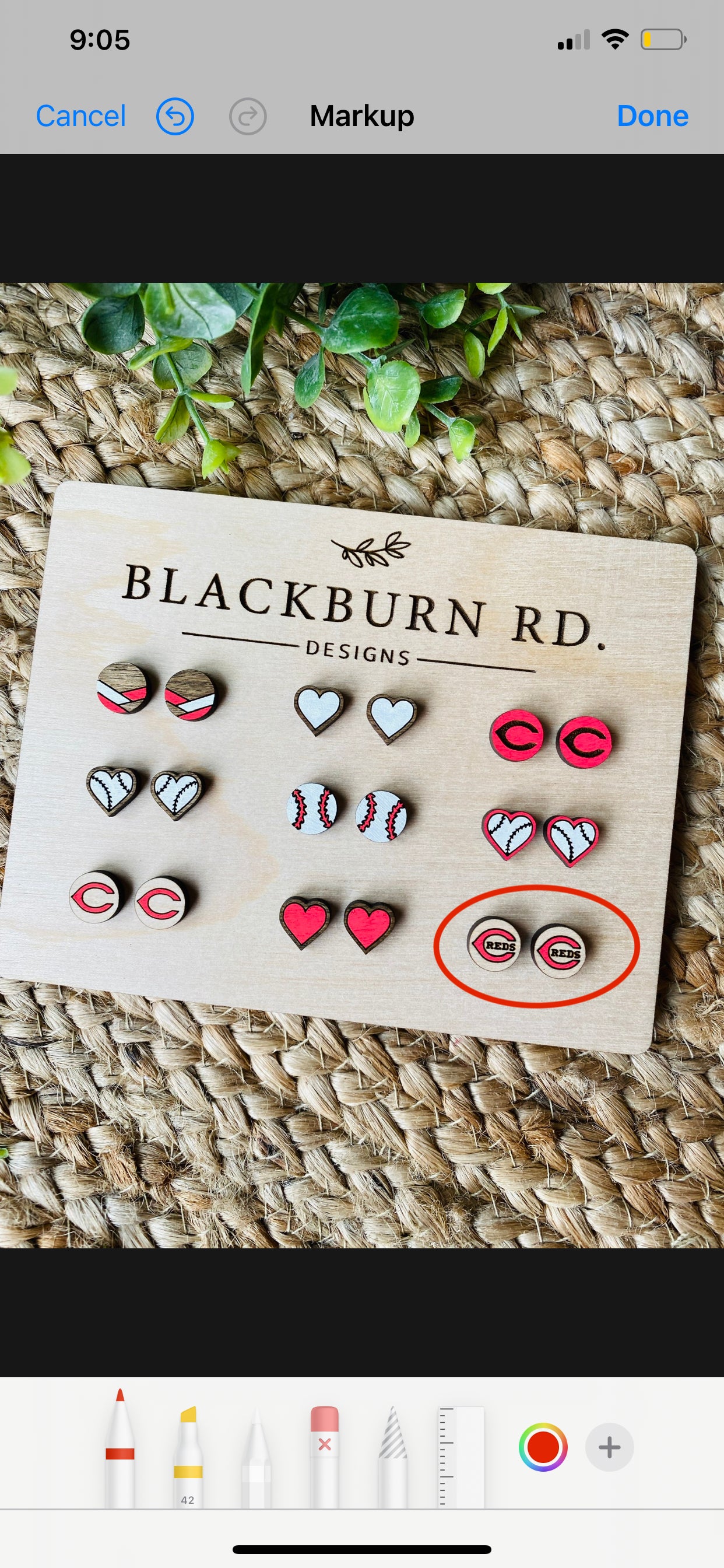 Cincinnati Reds Stud Earrings