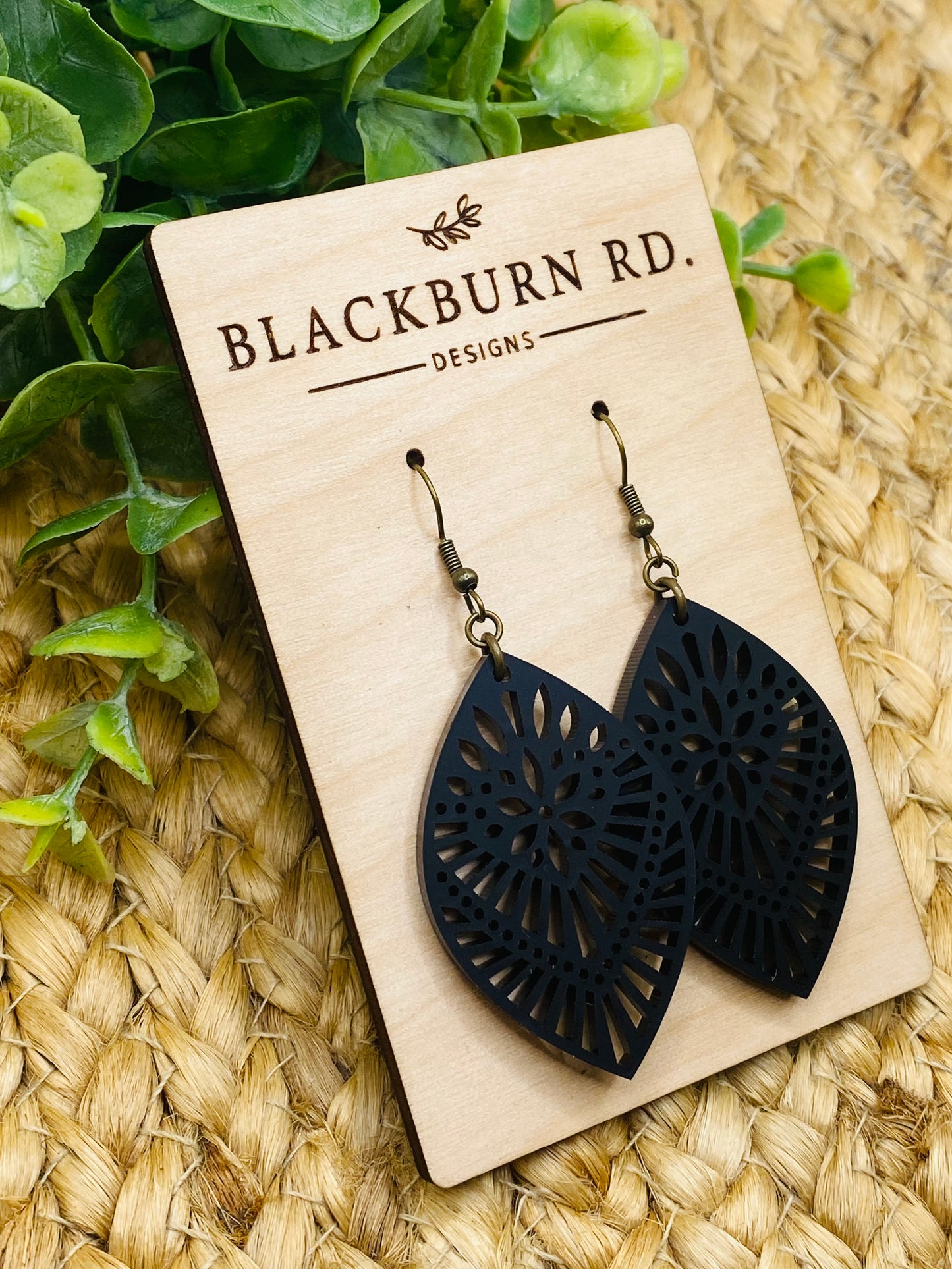 Intricate Petal Shaped Dangle Earrings