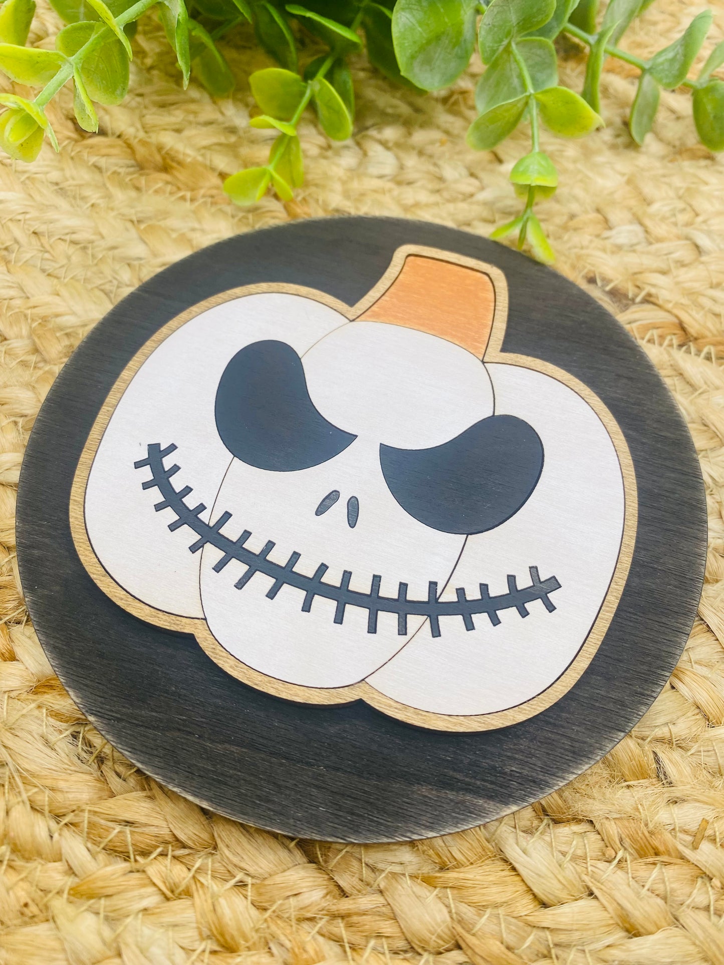 Spooky White Pumpkin Insert