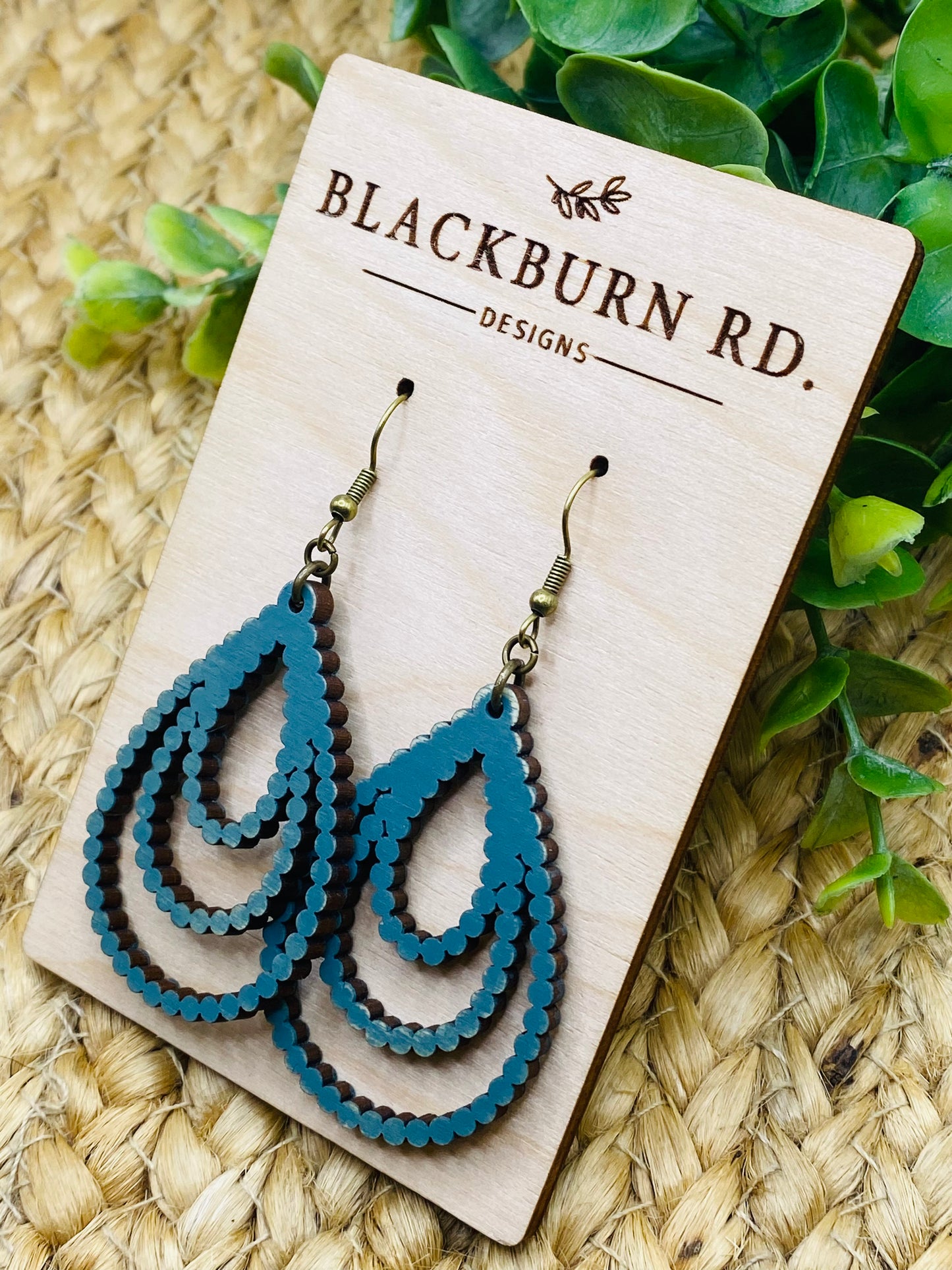 Triple Beaded Teardrop Dangles