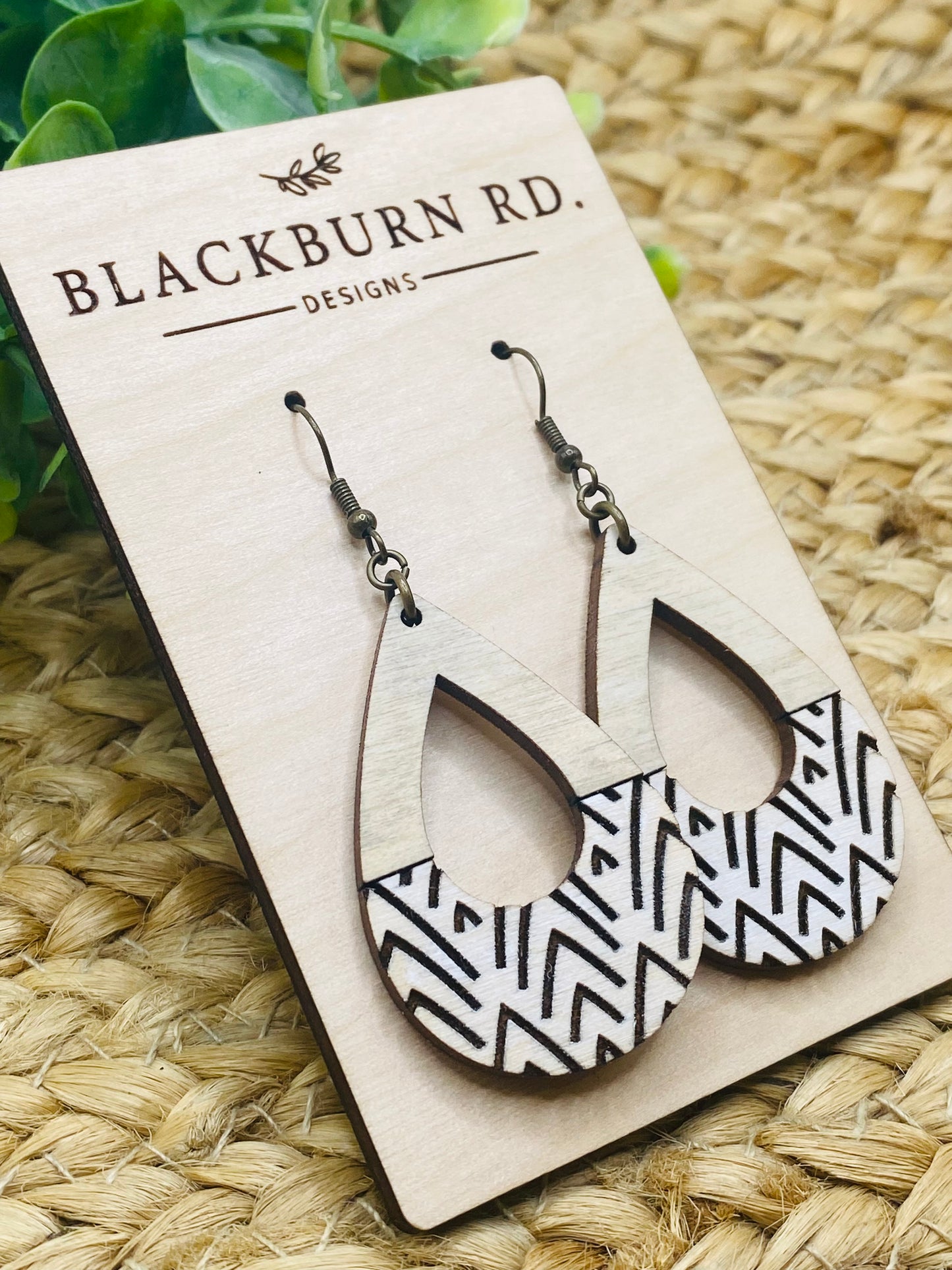 Tribal Patterned Teardrop Dangles