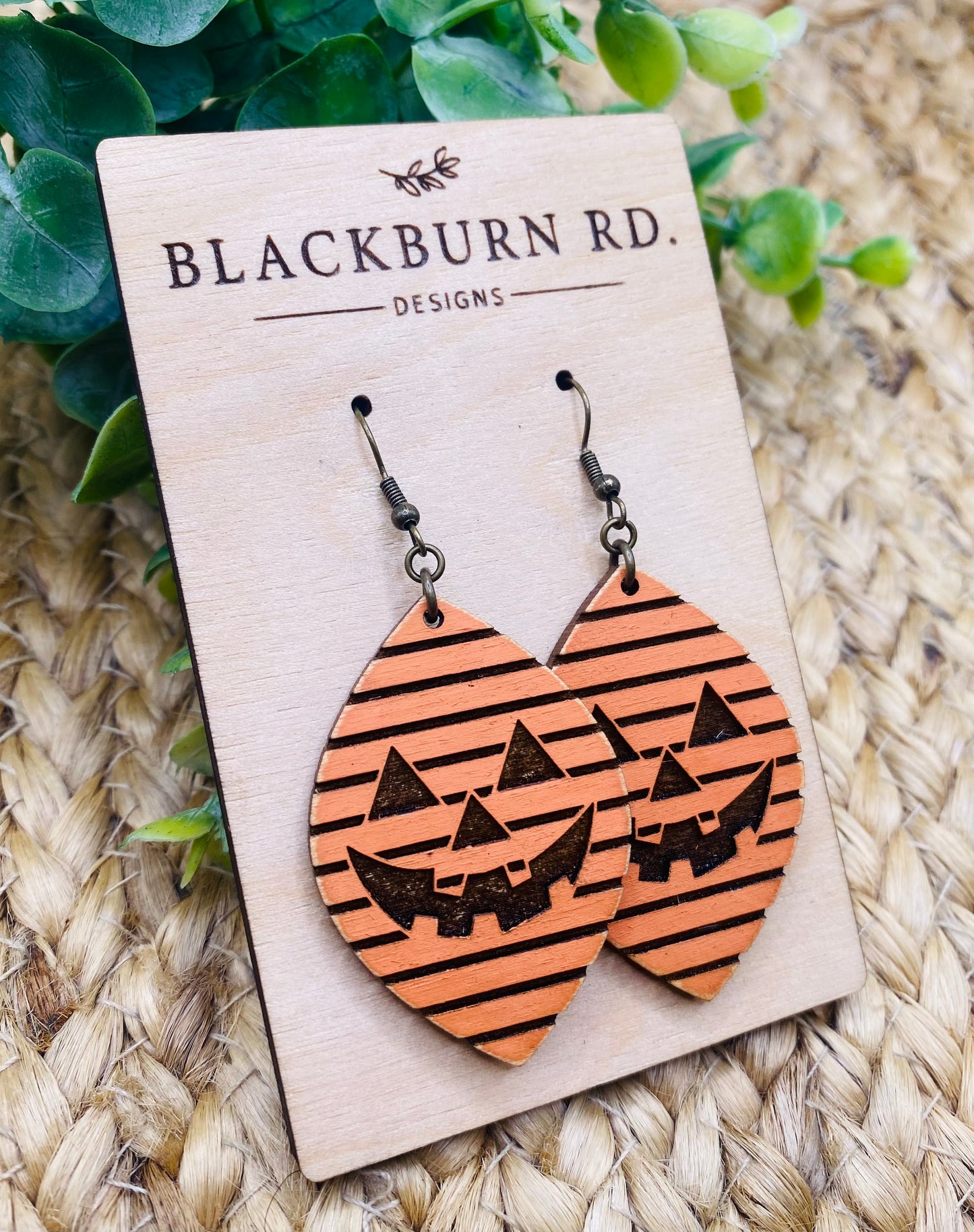 Striped Jack-O-Lantern Dangles