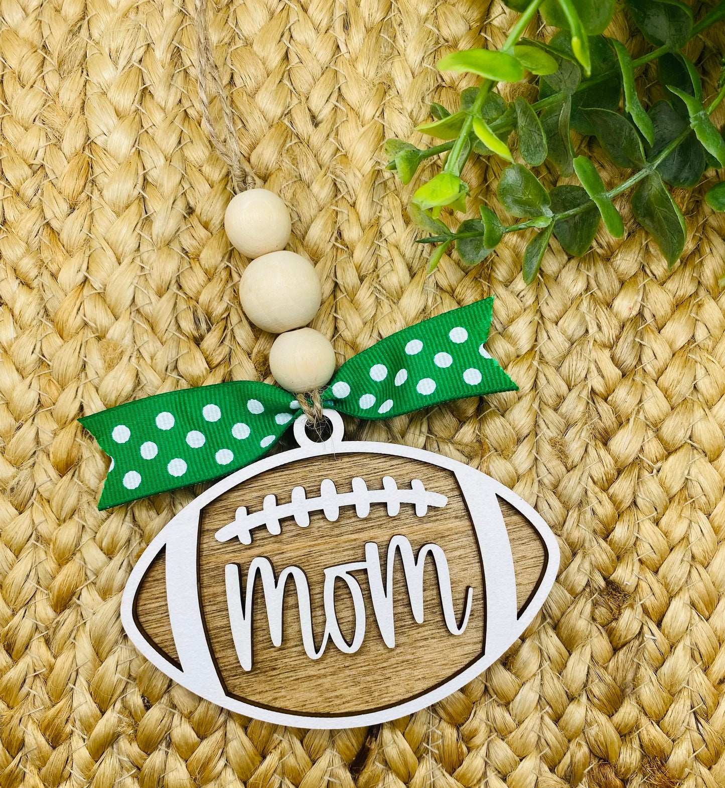 Mom/Mama Football Car Tag