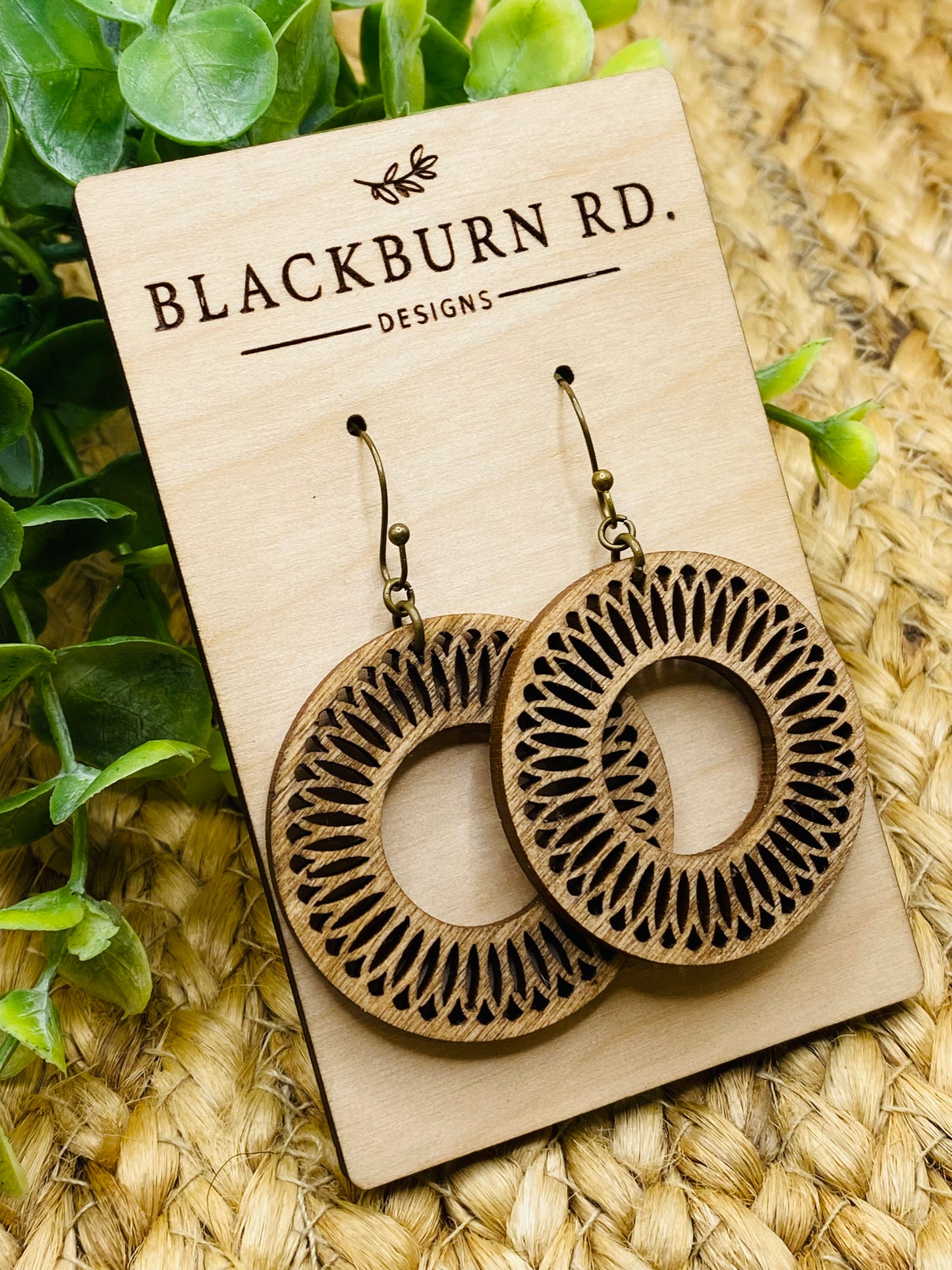 Thick Intricate Hoop Dangles