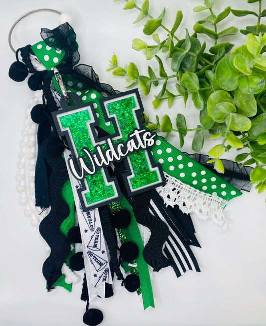 Harrison H Wildcats Bag Tag and Ribbon