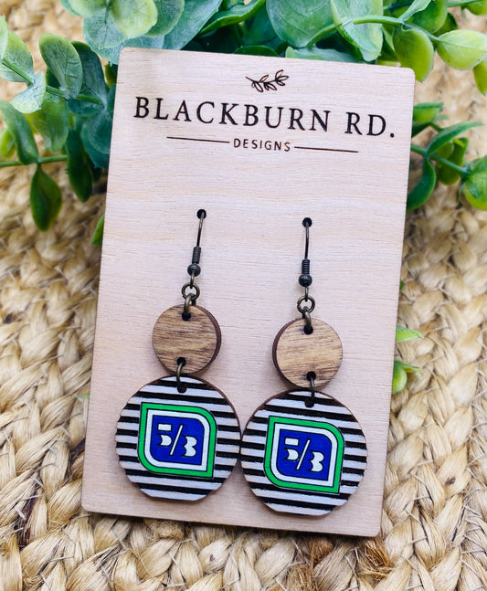 5/3 Striped Dangle Earrings