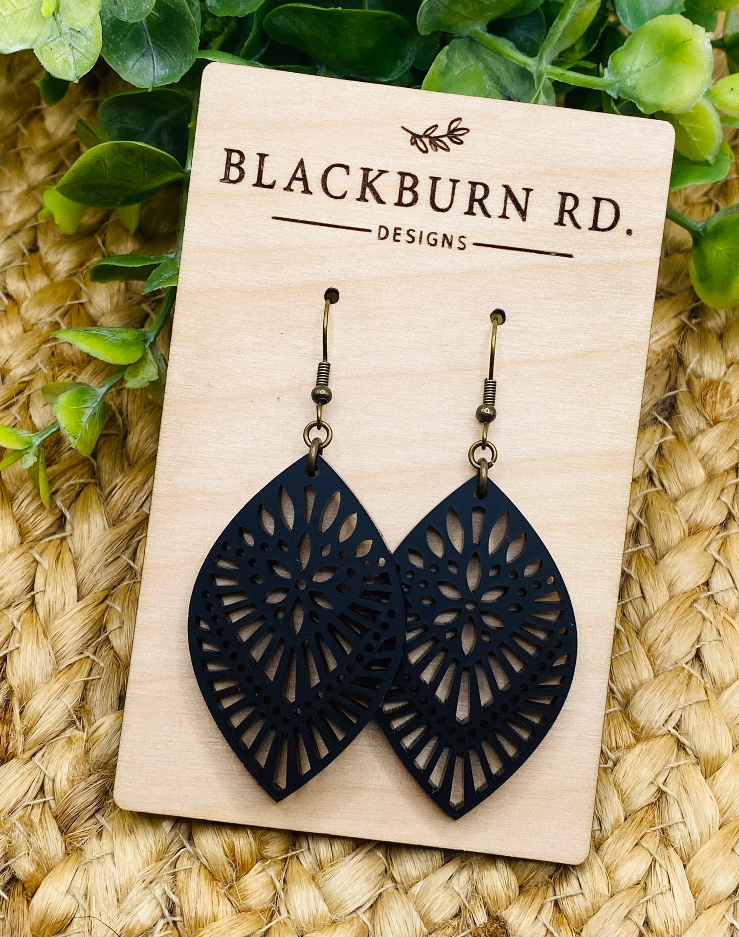 Intricate Petal Shaped Dangle Earrings