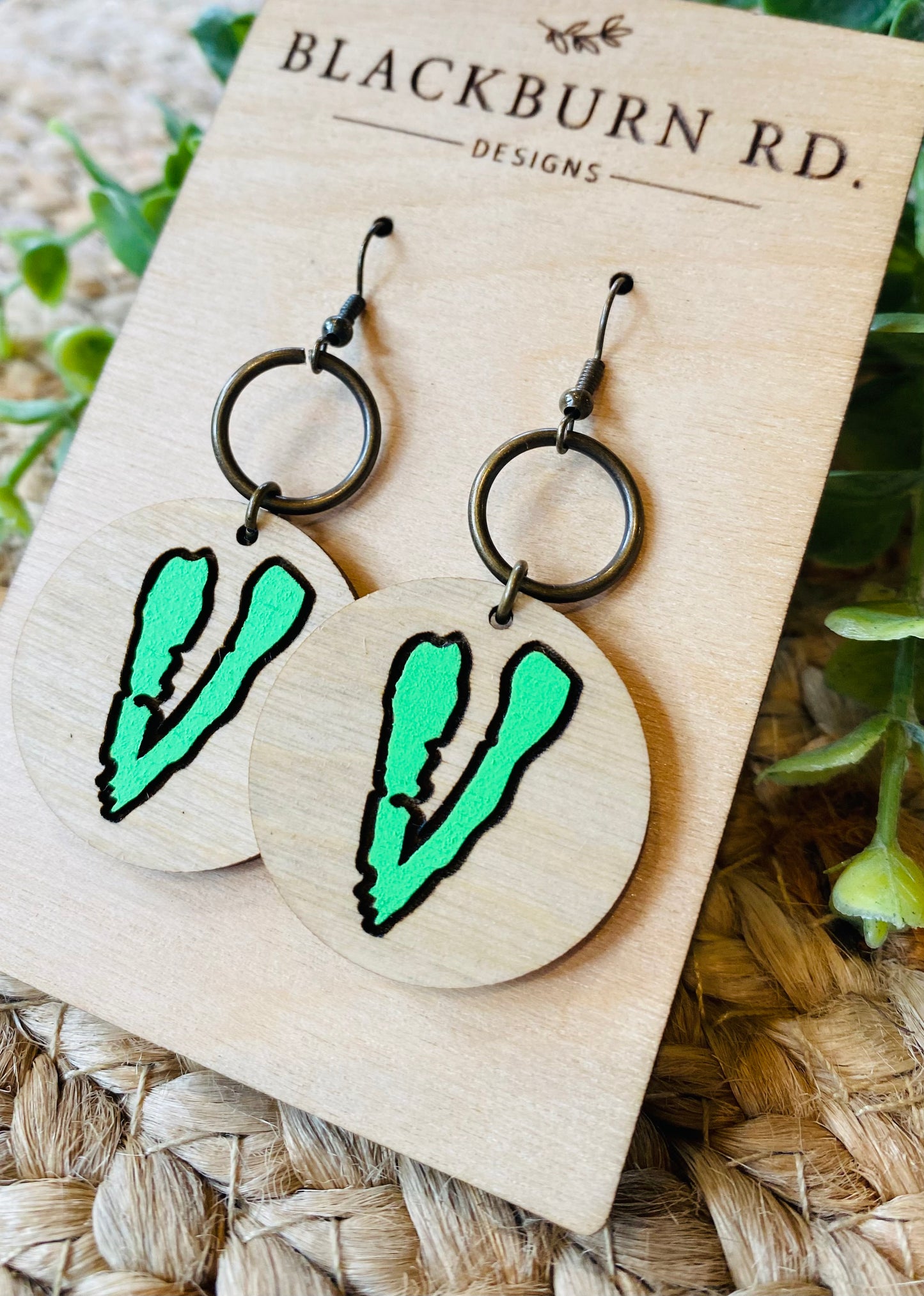 Venom V Logo Dangle Earrings