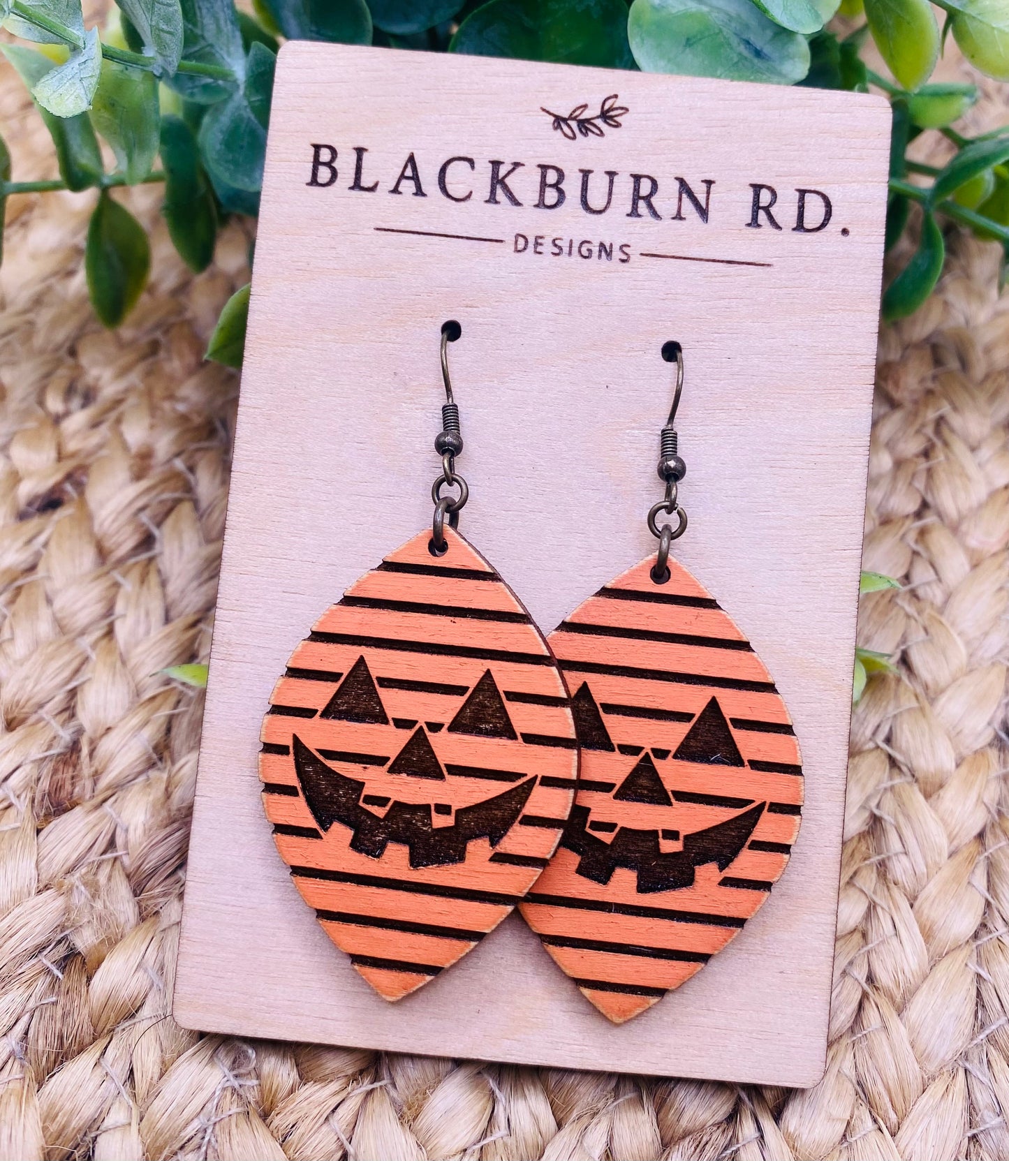 Striped Jack-O-Lantern Dangles