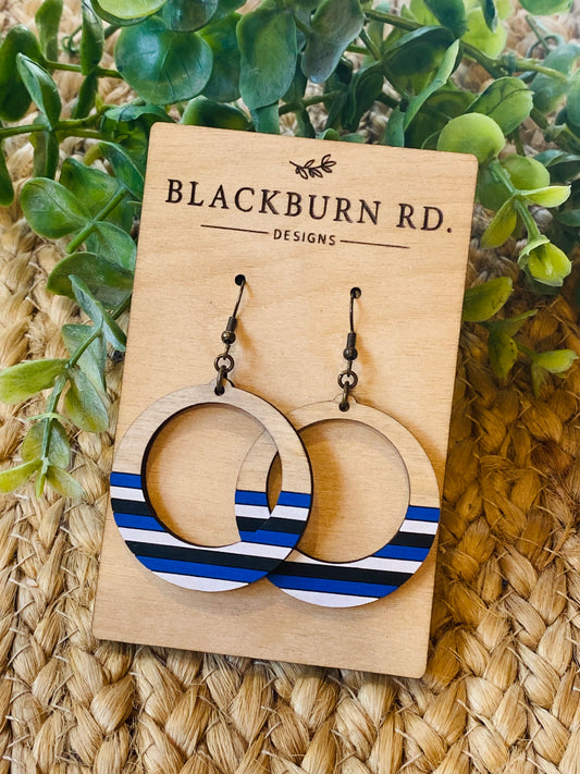 Austin Tracy Striped Boho Hoop Dangles