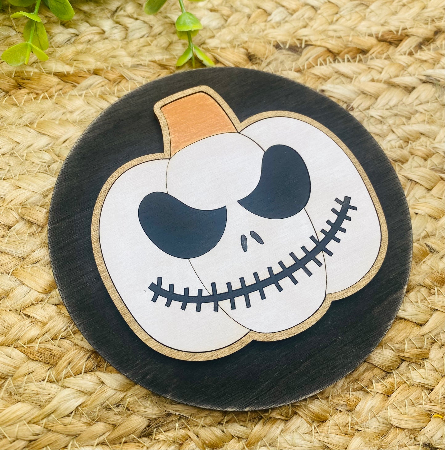 Spooky White Pumpkin Insert