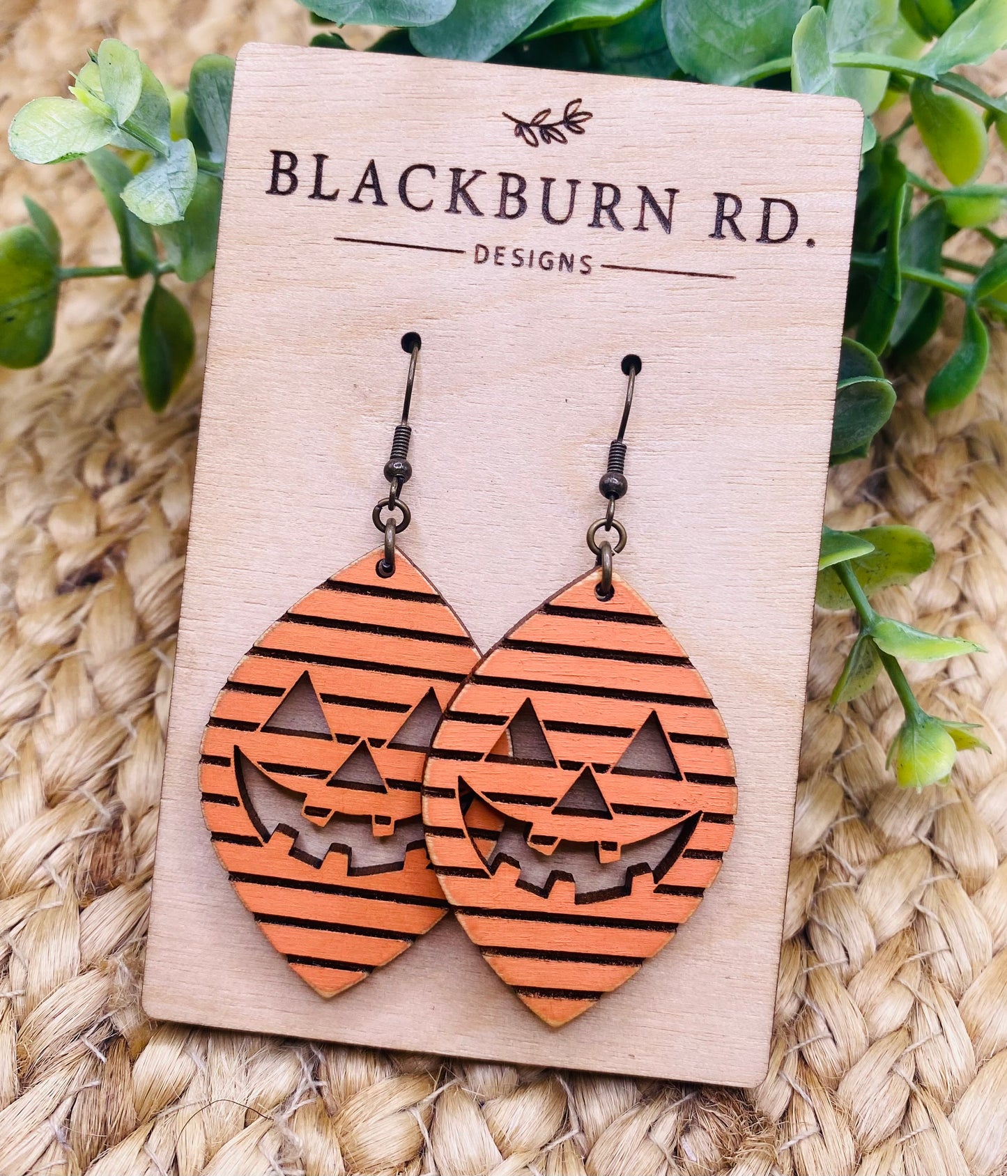 Striped Jack-O-Lantern Dangles