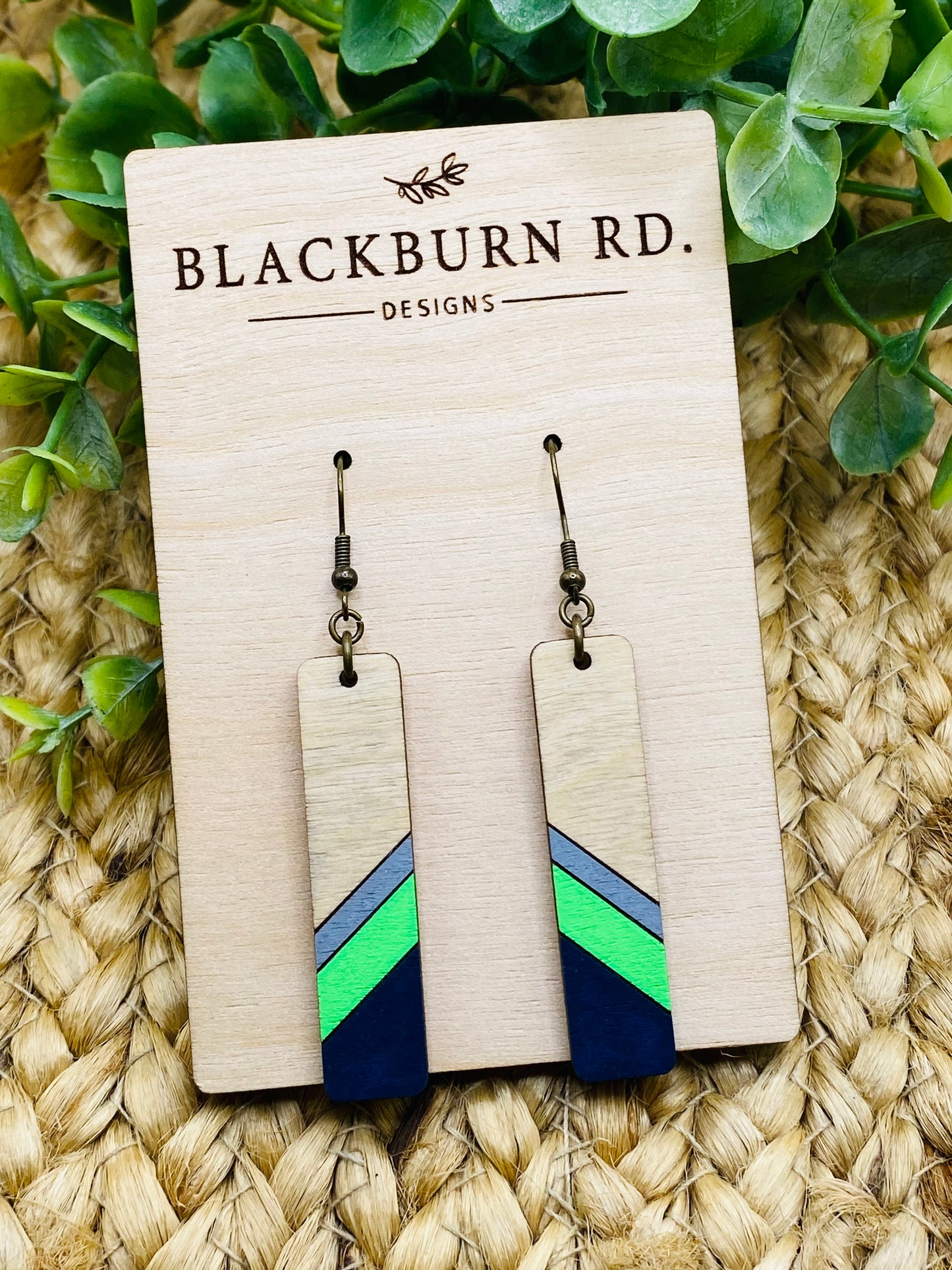 Venom Colored Geometric Bar Dangles