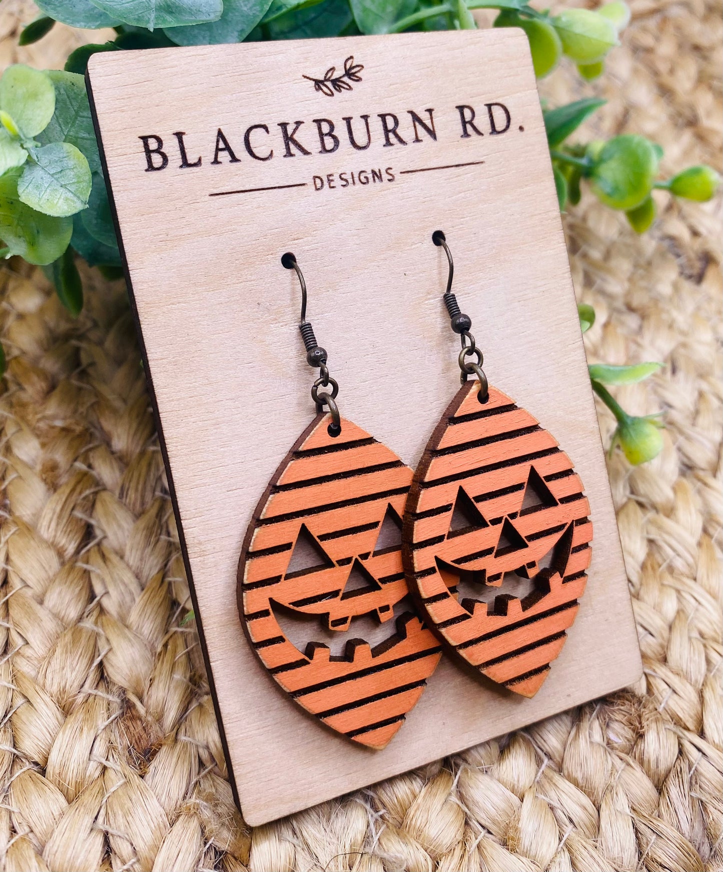 Striped Jack-O-Lantern Dangles