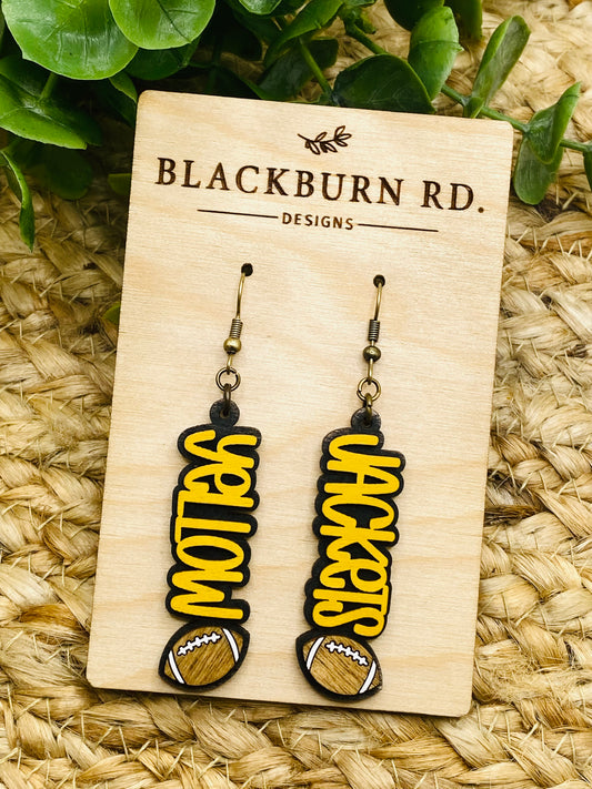 Yellowjackets Football Bar Dangles