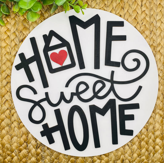 Home Sweet Home with Heart Insert