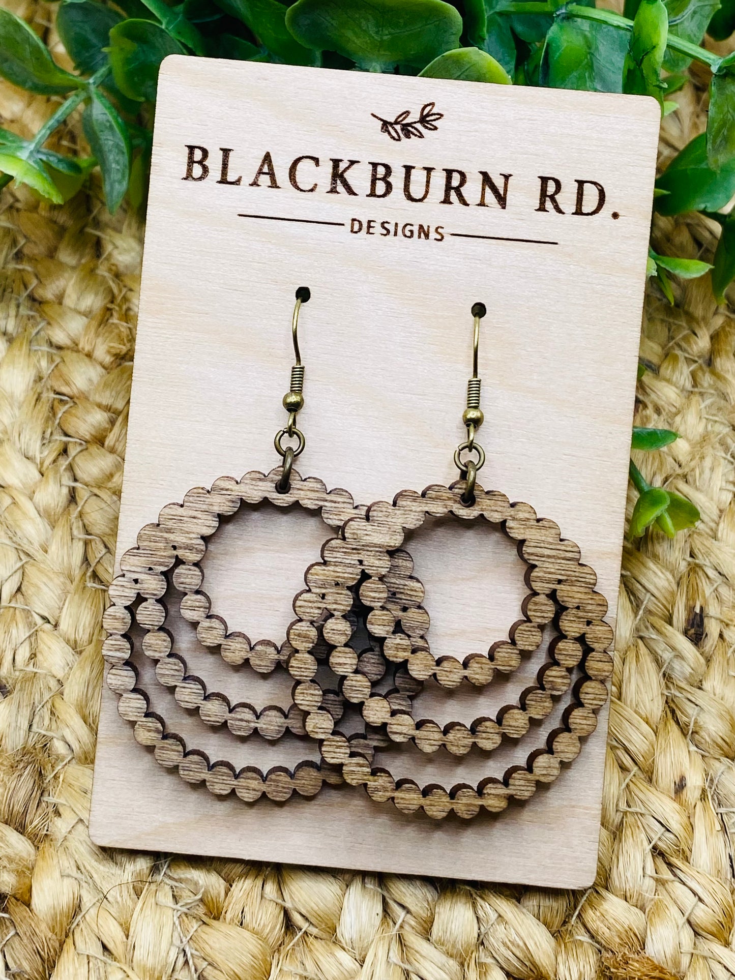 Triple Hoop Beaded Dangles