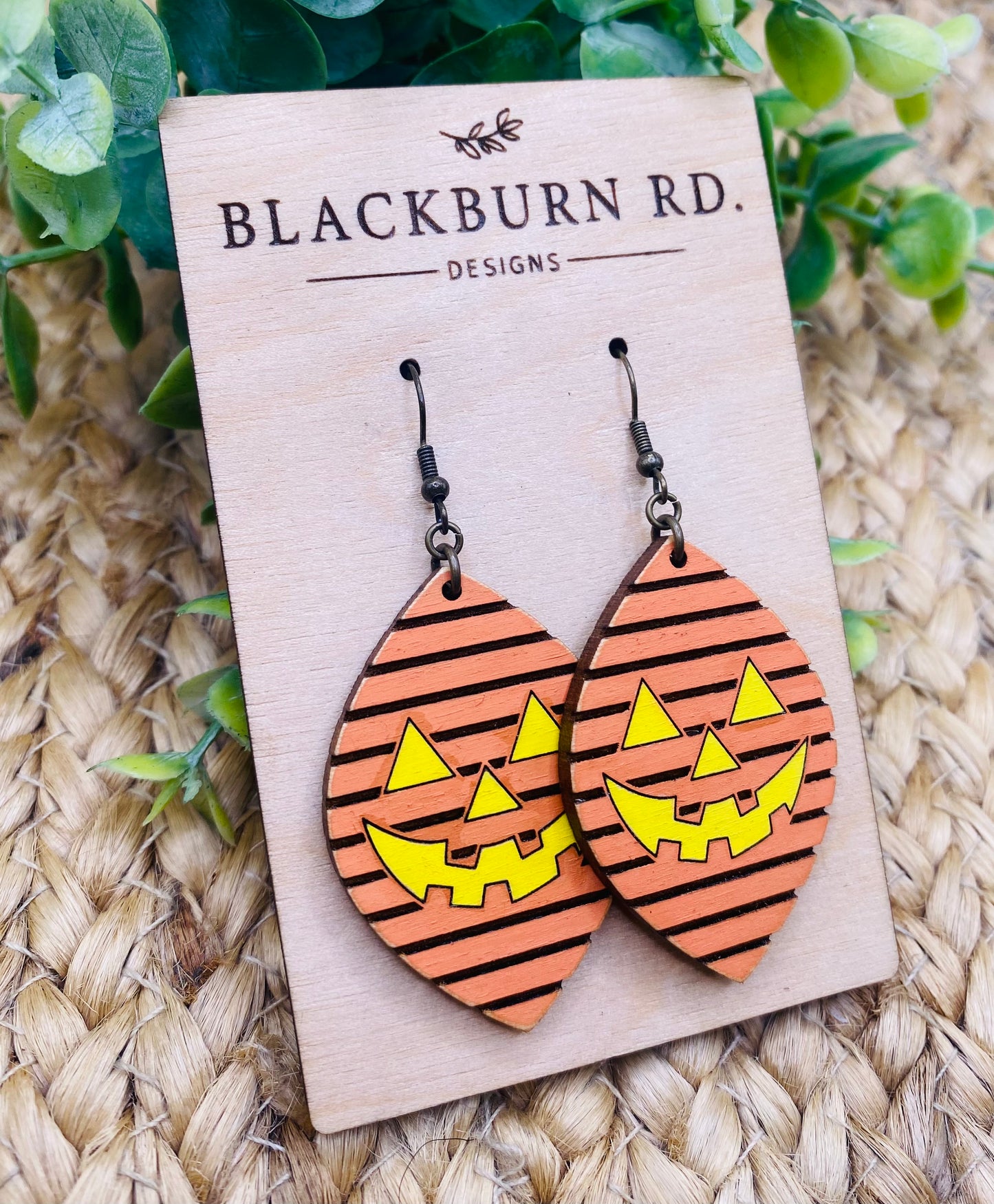 Striped Jack-O-Lantern Dangles