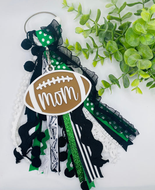 Harrison Football Mom/Mama Bag Tag with Ribbon