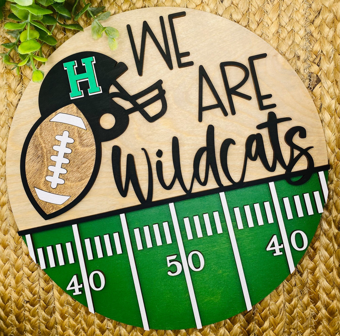 We are Wildcats Football Field Door Hanger Insert