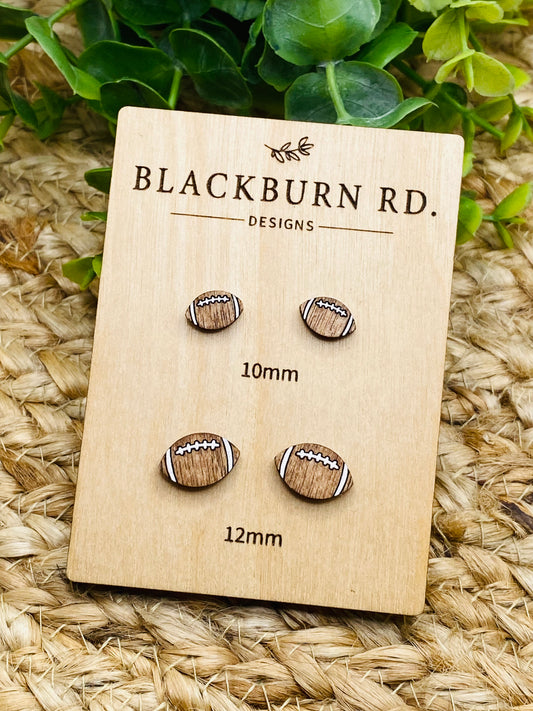 Arched Lace Football Stud Earrings
