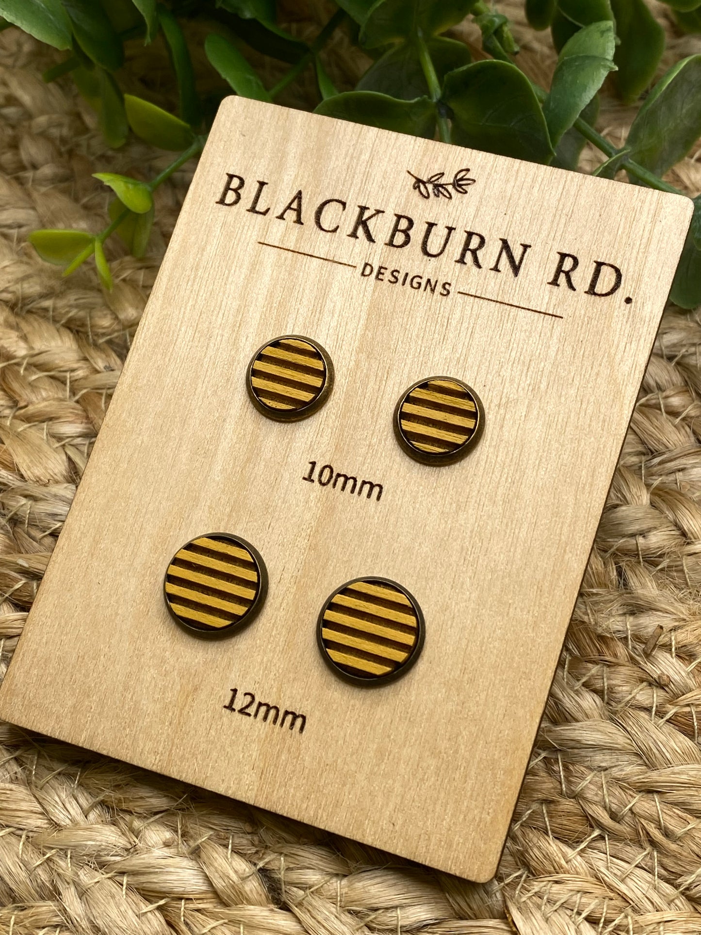 Striped Cabochon Studs