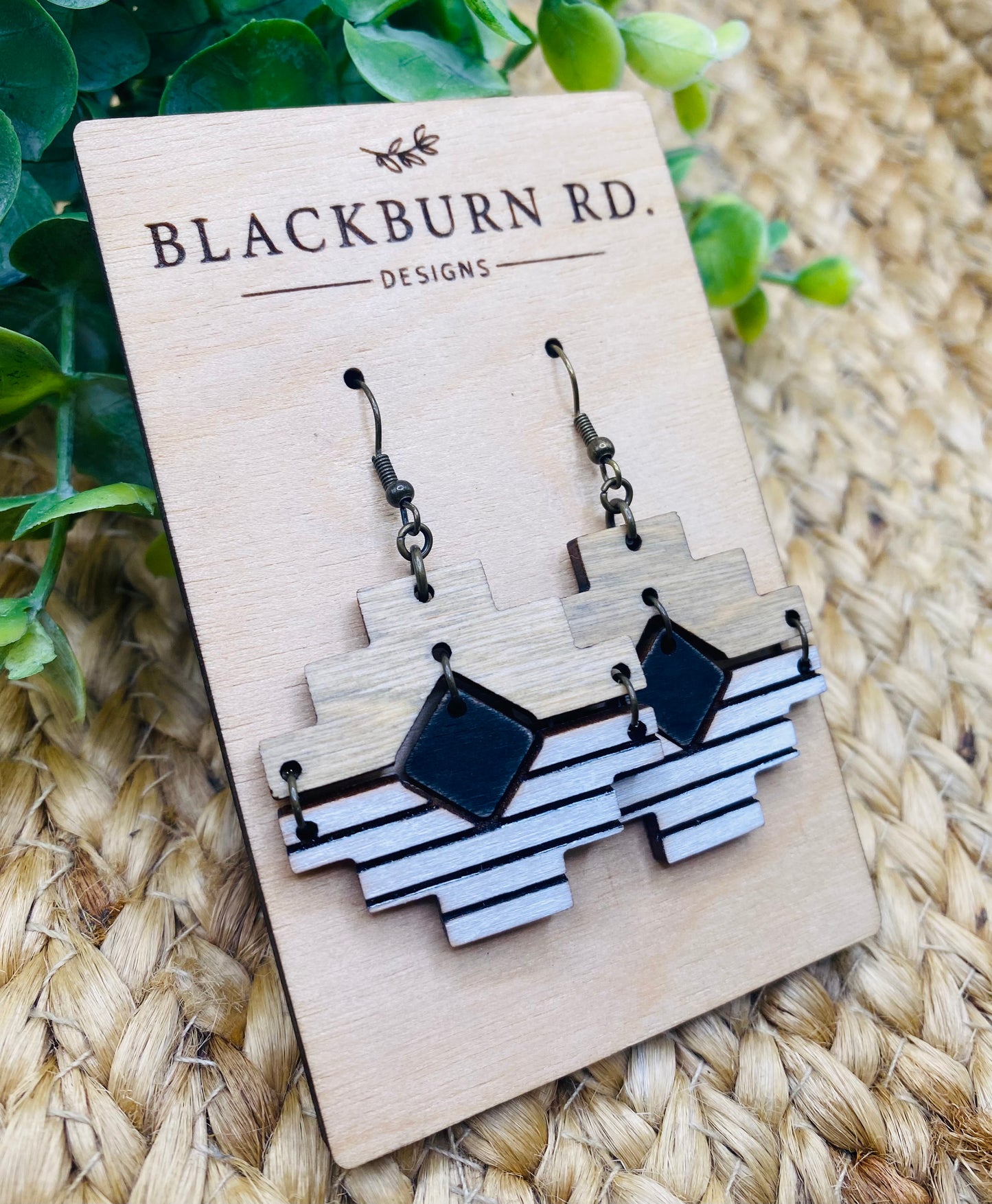 Boho Striped Aztec Dangles