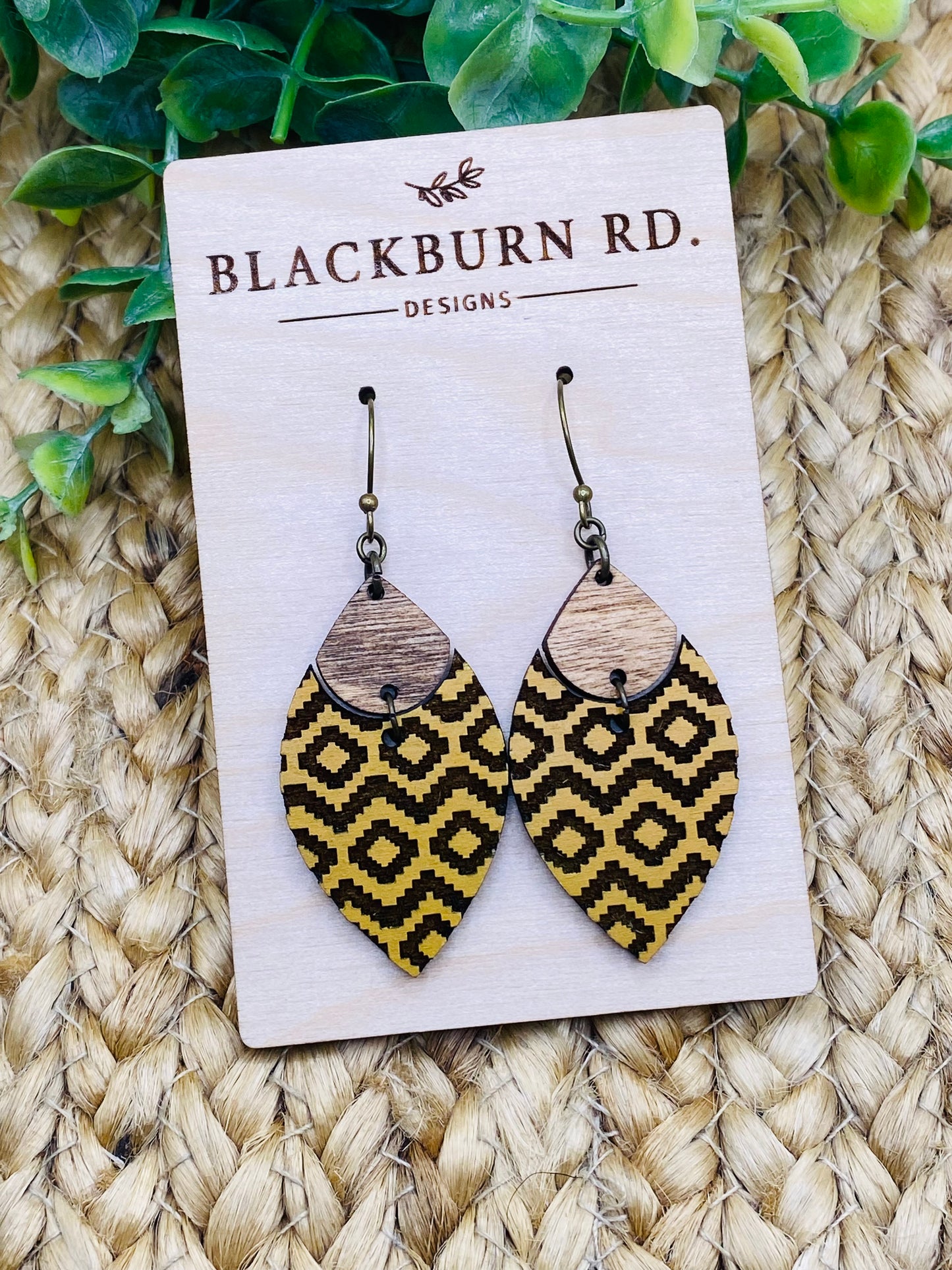 Modern Aztec Arrowhead Dangles