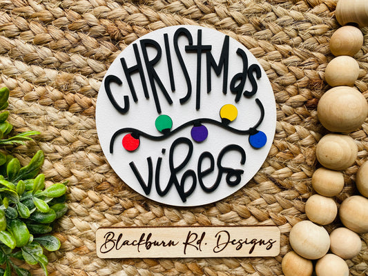 Christmas Vibes Vintage Bulbs Insert