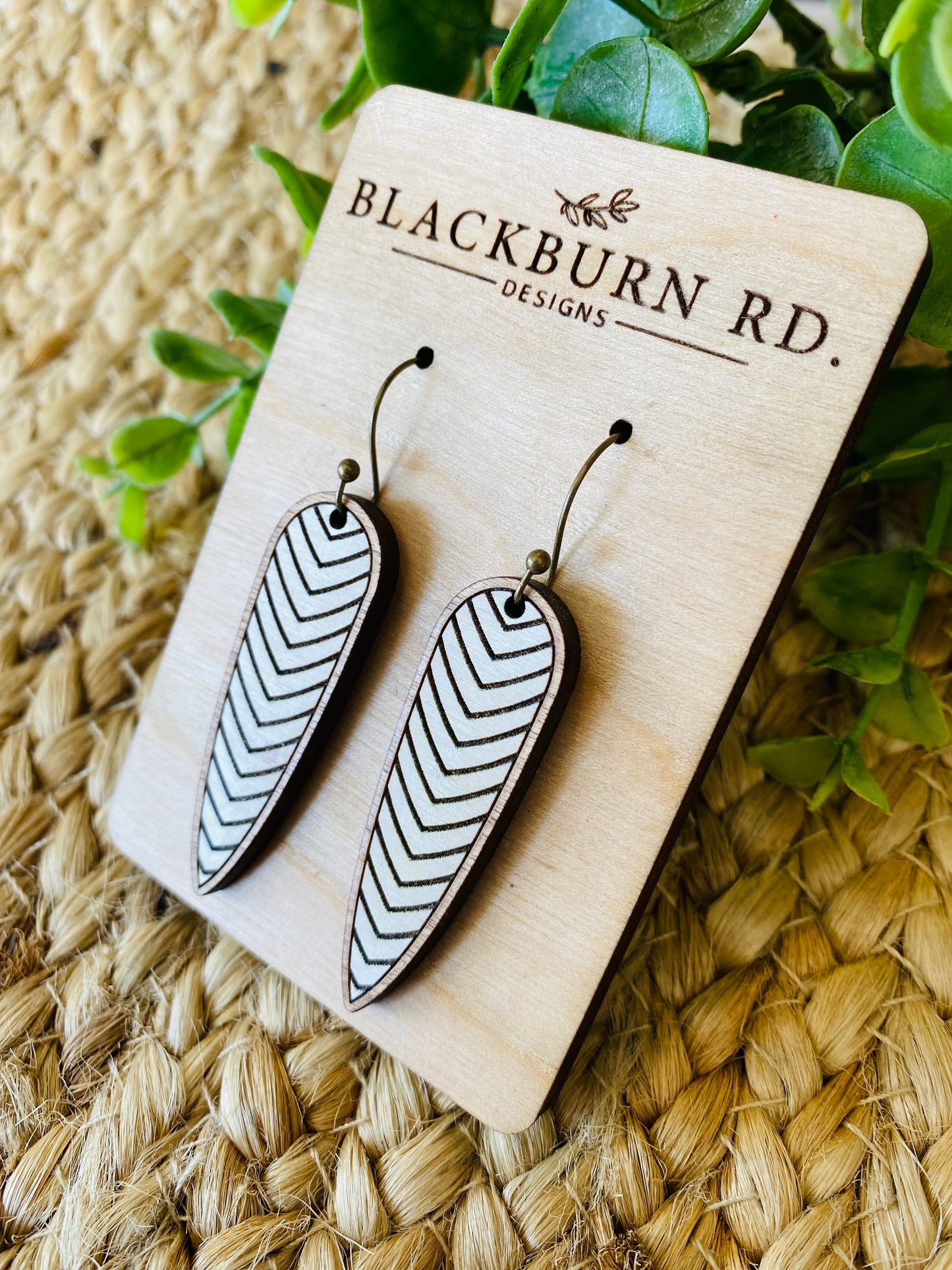 Edgy Thorn Striped Dangle Earrings