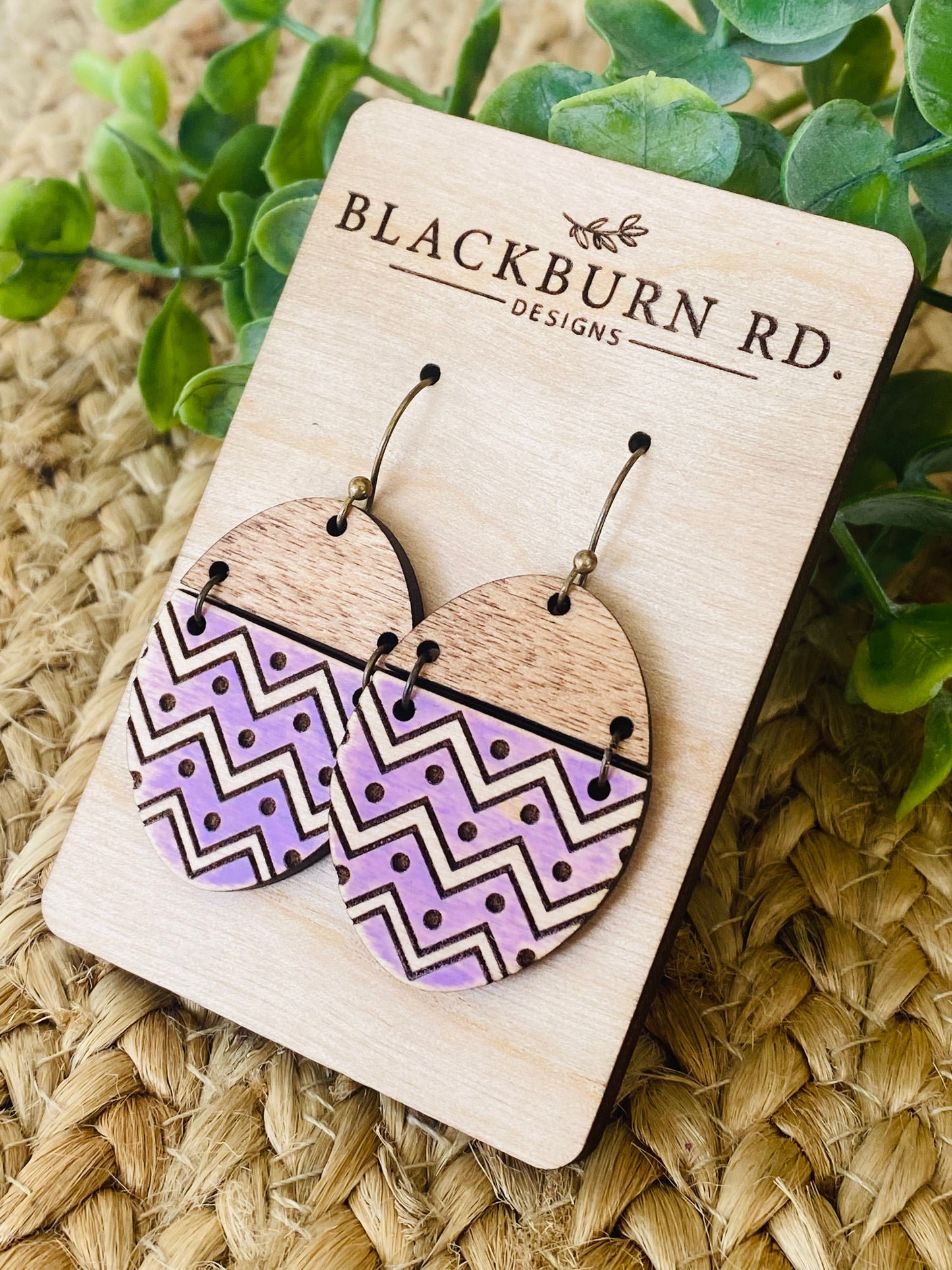 Chevron Easter Egg Dangle Earrings