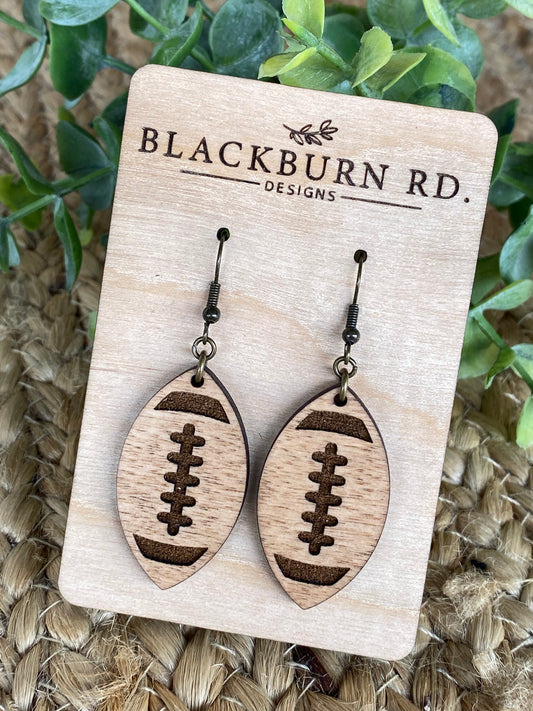 Engraved Football Dangles